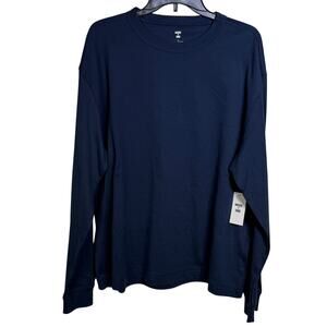Mode of One Men's Long-Sleeve Relaxed-Fit T-Shirt, Caspian Waters L $45